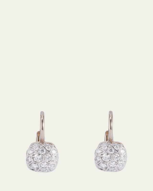 18K White Gold Nudo Diamond Drop Earrings